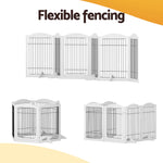 Dog Playpen Enclosure 6 Panel Pet Fence Wooden