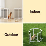 Dog Playpen Enclosure 6 Panel Pet Fence Wooden