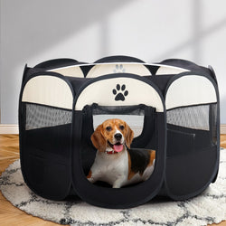 Pet Dog Playpen Enclosure Crate 8 Panel Play Pen Tent Bag Puppy Fence 2Xl
