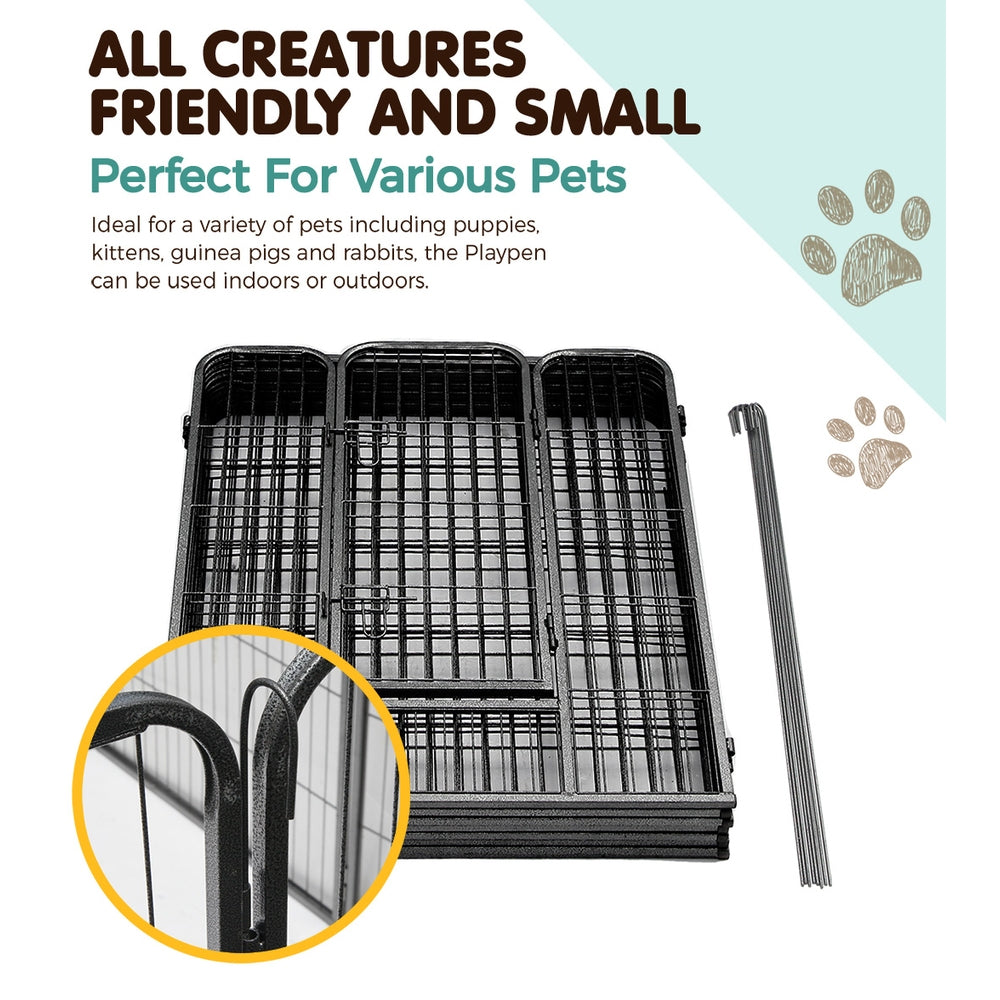 Pet Playpen Dog Playpen 40" 8 Panel Puppy Enclosure Fence Cage