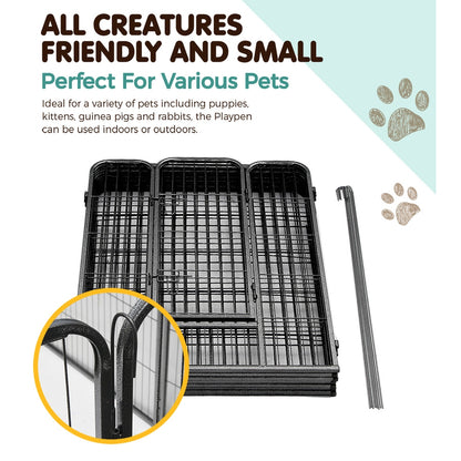Pet Playpen Dog Playpen 40" 8 Panel Puppy Enclosure Fence Cage