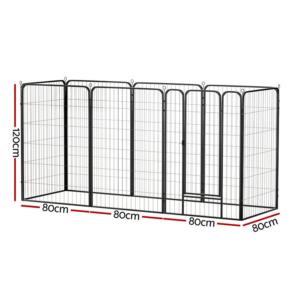 Pet Dog Playpen 48" Enclosure 8 Panel Cage Kennel Puppy Fence Play Pen
