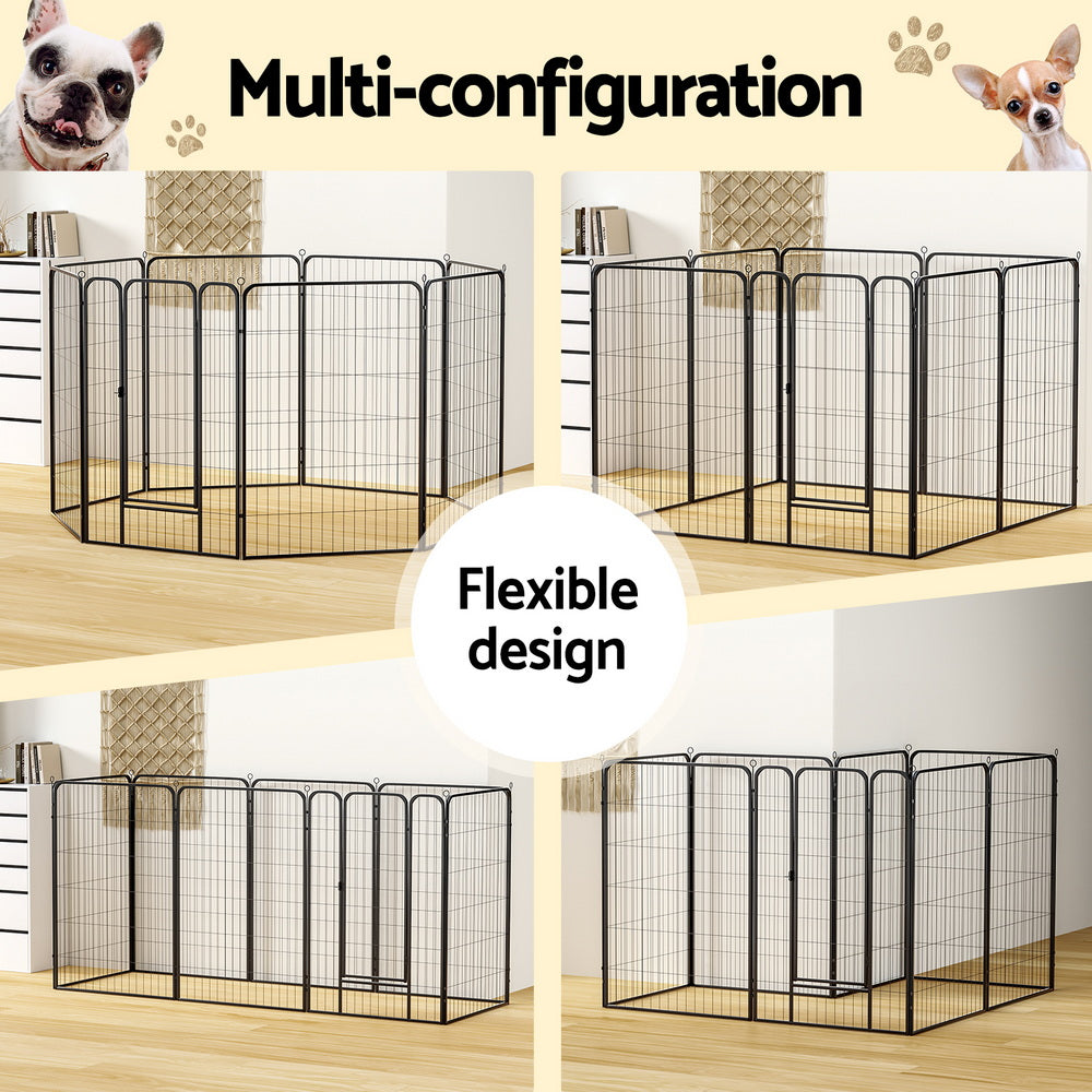 Pet Dog Playpen 48" Enclosure 8 Panel Cage Kennel Puppy Fence Play Pen