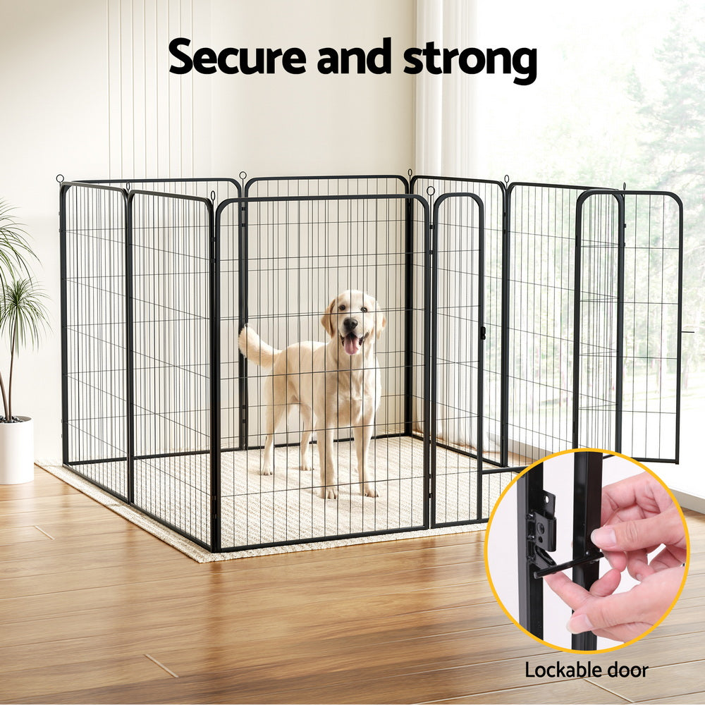 Pet Dog Playpen 48" Enclosure 8 Panel Cage Kennel Puppy Fence Play Pen