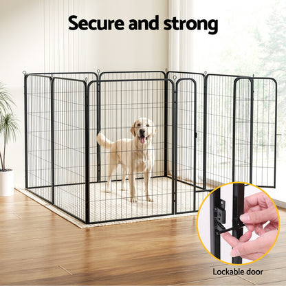 Pet Dog Playpen 48" Enclosure 8 Panel Cage Kennel Puppy Fence Play Pen
