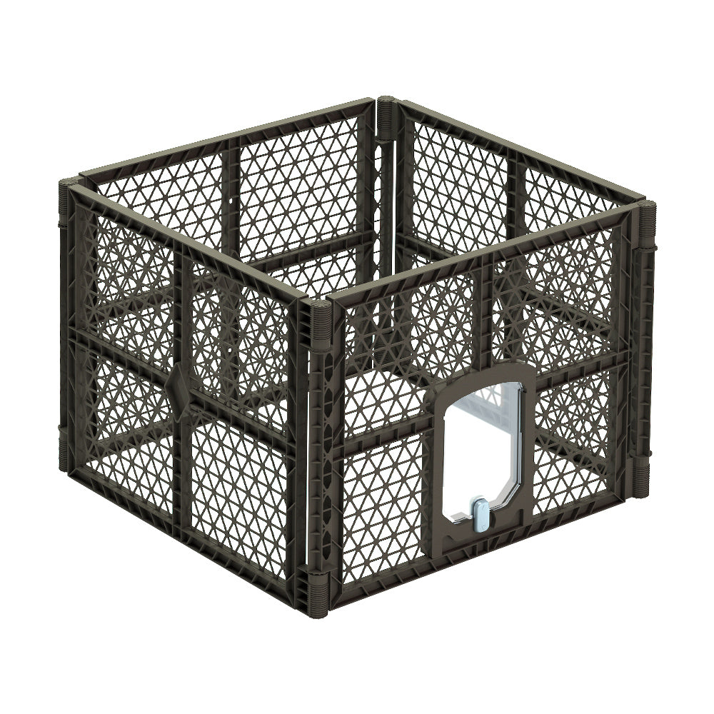 Pet Dog Playpen Enclosure 4 Panel Fence Puppy Cage Plastic Play Pen Fold