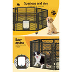 Dog Playpen Enclosure 6 Panel Pet Fence Plastic Play Pen