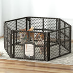 Dog Playpen Enclosure 6 Panel Pet Fence Plastic Play Pen