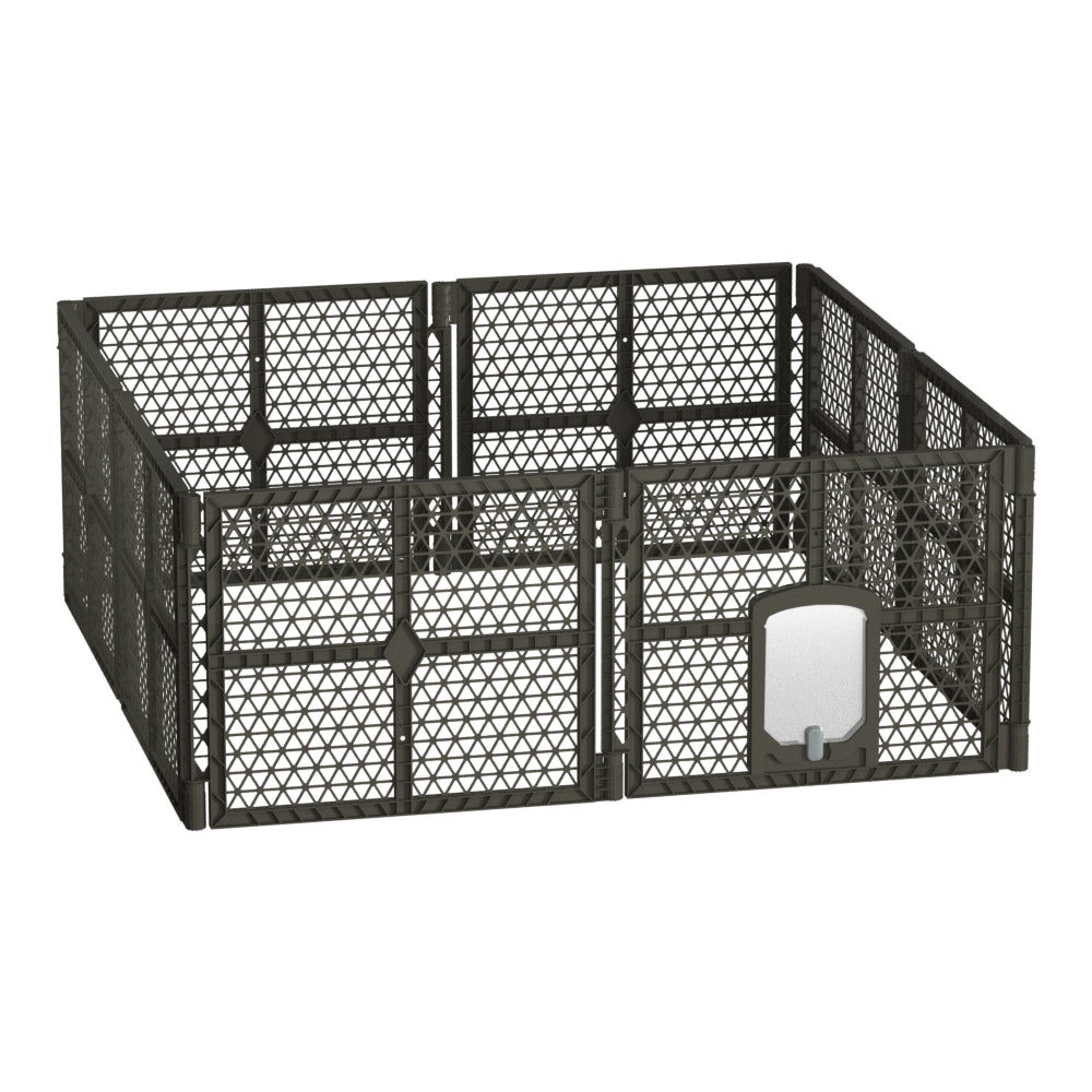 Dog Playpen Enclosure 8 Panel Pet Fence Plastic Play Pen