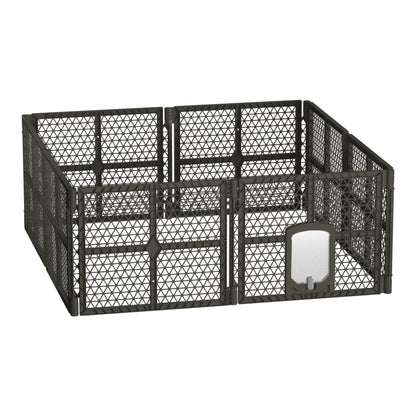 Dog Playpen Enclosure 8 Panel Pet Fence Plastic Play Pen