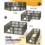 Pet Dog Playpen Enclosure 8 Panel Fence Puppy Cage Plastic Play Pen Fold