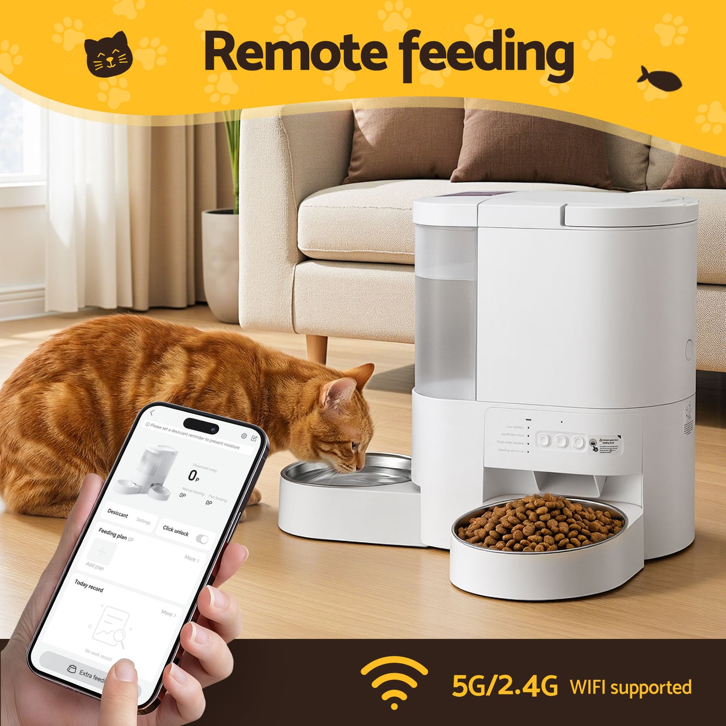 Smart WiFi Pet Feeder Water Dispenser 4L | HomeAndLiving