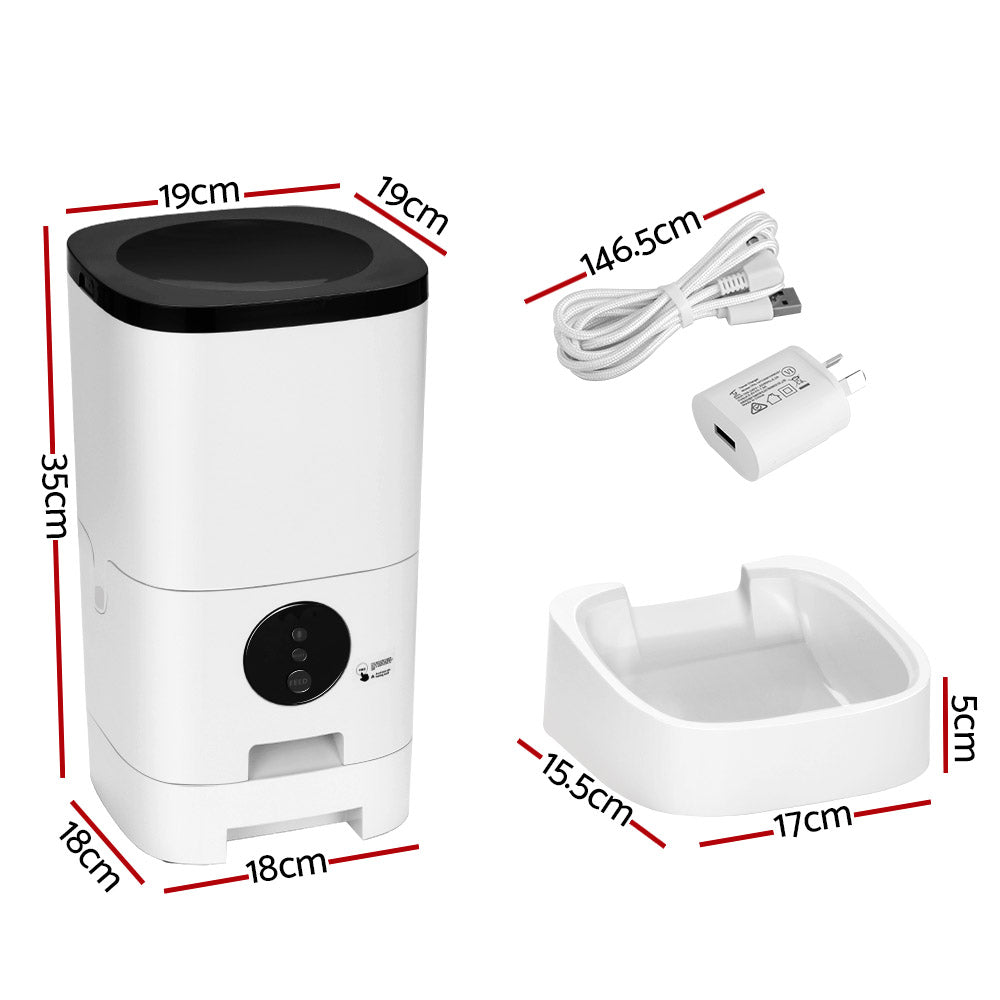 Automatic Pet Feeder 6L Wifi Auto Dog Cat Smart Food Dispenser Timer