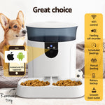 Automatic Pet Feeder Dog Cat Camera Wifi Smart Food Dispenser Timer