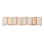 Alopet Wooden Pet Gate Dog Fence Stair Barrier 8 Panels Natural Safety