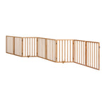 Alopet Wooden Pet Gate Dog Fence Stair Barrier 8 Panels Natural Safety