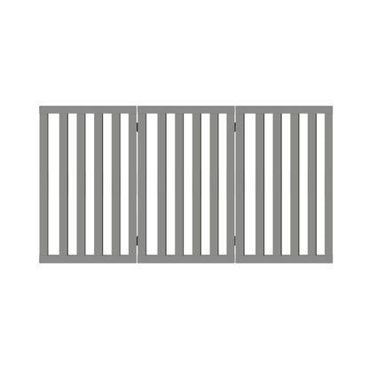 Wooden Pet Gate Dog Fence 3 Panels 80cm Grey