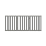 Wooden Pet Gate Dog Fence 3 Panels 80cm Grey