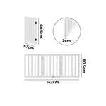 Wooden Pet Gate Dog Fence Safety Stair Barrier Security Door 3 Panels