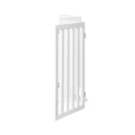 Wooden Pet Gate Dog Fence 4 Panels 80cm Grey