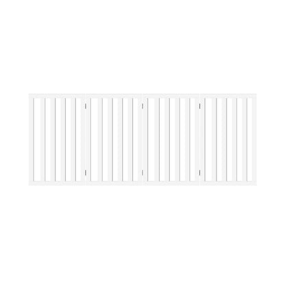 Wooden Pet Gate Dog Fence 4 Panels 80cm Grey