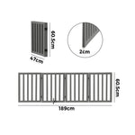 Wooden Pet Gate Dog Fence 4 Panels 80cm Grey