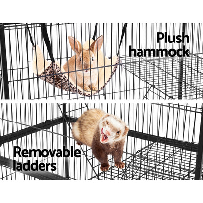 Rabbit Cage 142Cm Hutch 4 Level Bird Guinea Pig Ferret