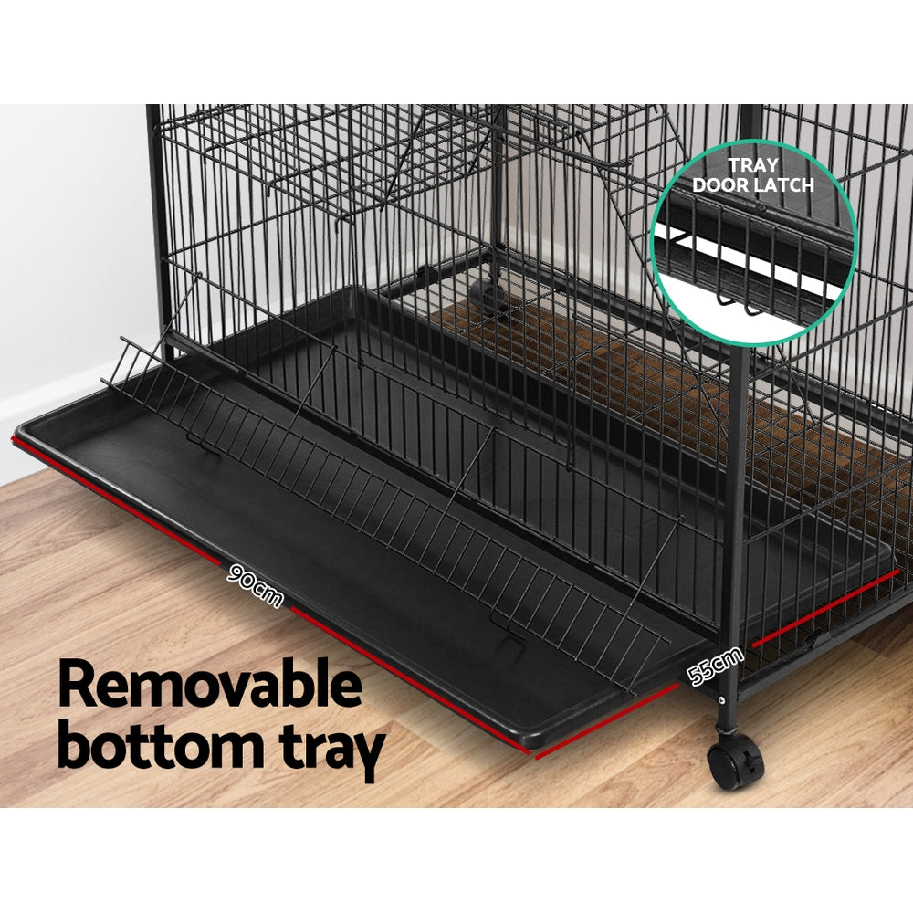Rabbit Cage 142Cm Hutch 4 Level Bird Guinea Pig Ferret