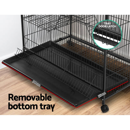 Rabbit Cage 142Cm Hutch 4 Level Bird Guinea Pig Ferret