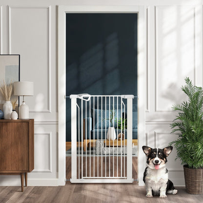 120cm Retractable Safety Gate Pet Fence Guard Door White
