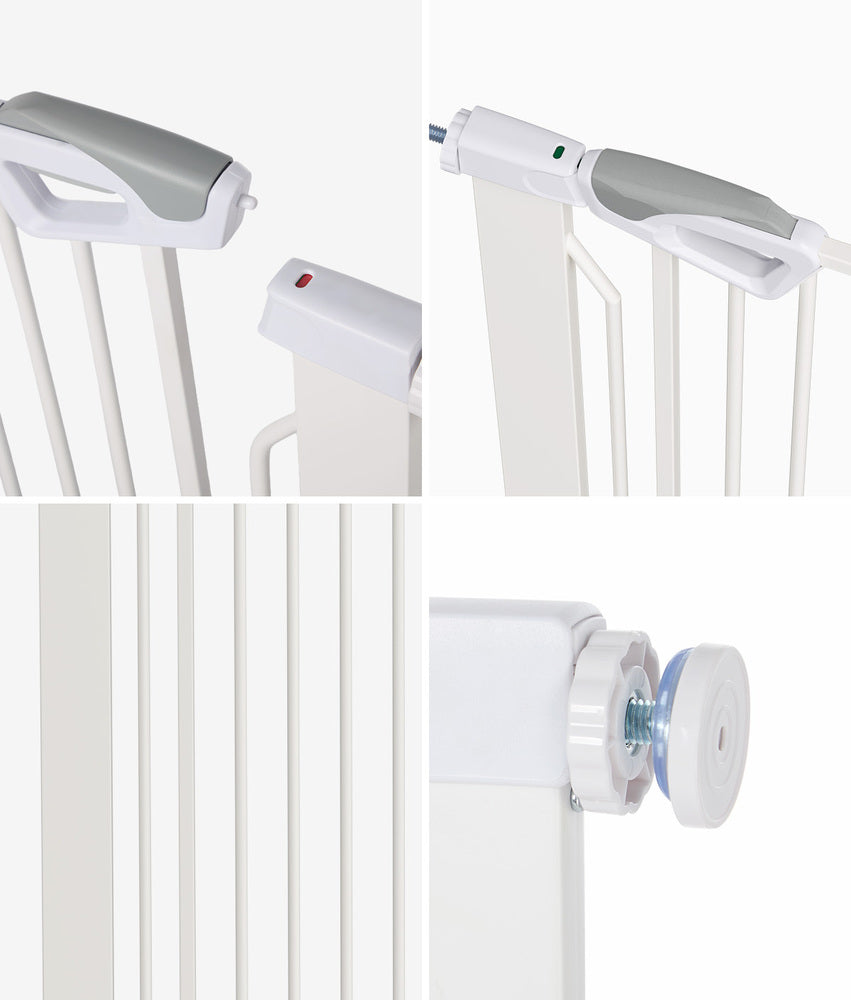 120cm Retractable Safety Gate Pet Fence Guard Door White