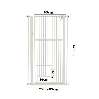 Retractable Pet Gate 143cm Walk-Through Door | HomeAndLiving
