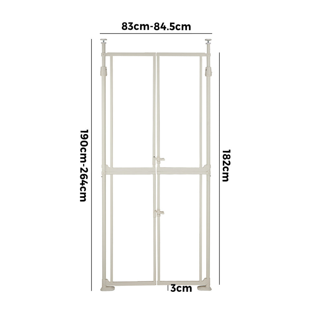 Extra Tall Retractable Pet Gate 190-264cm | HomeAndLiving