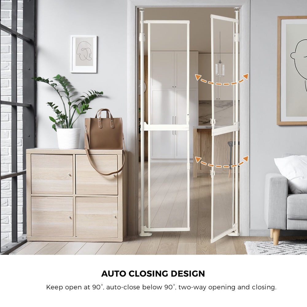 Extra Tall Retractable Pet Gate 190-264cm | HomeAndLiving