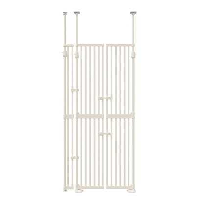 190cm-264cm Retractable Gate Pet Dog Cat Extra Tall Fence White