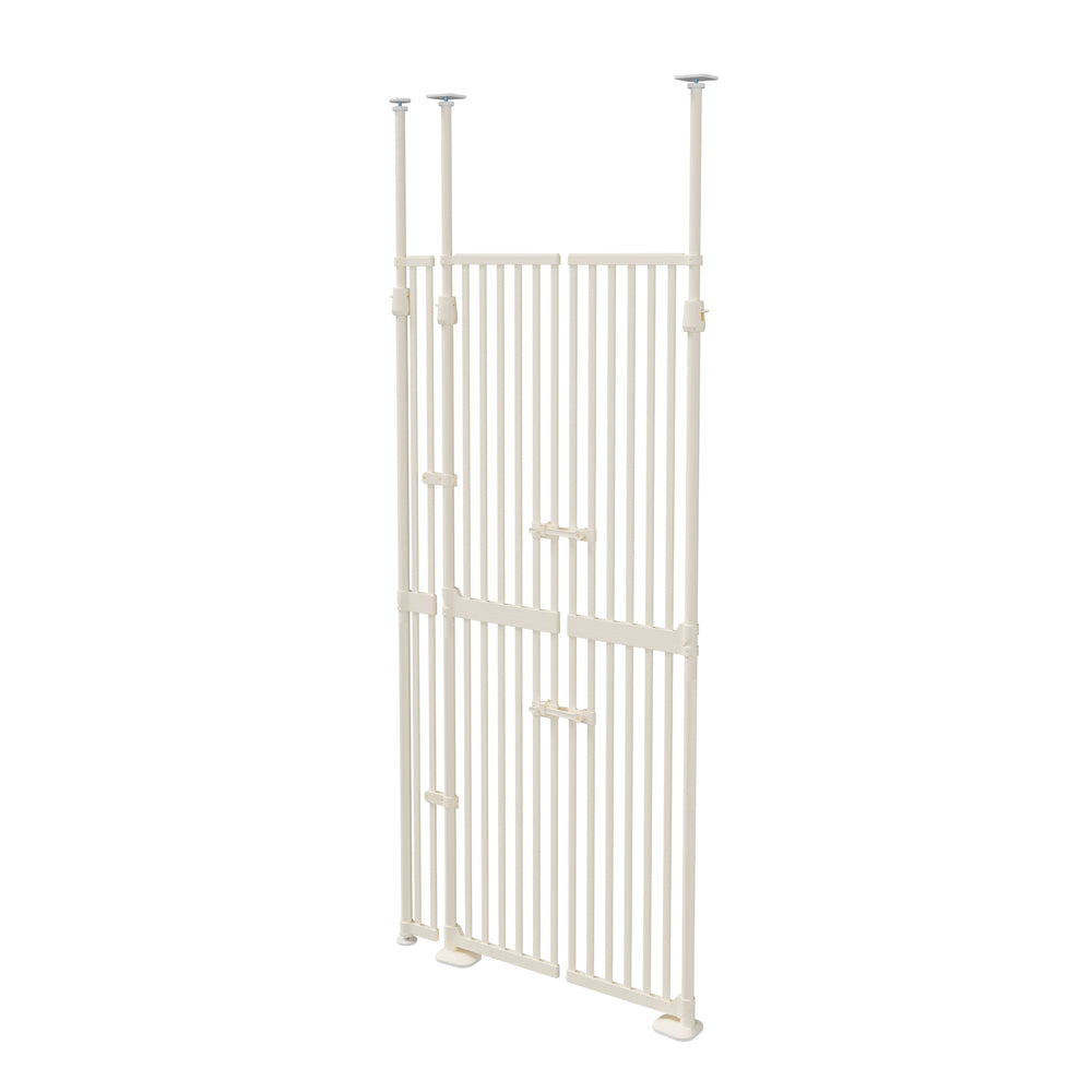 190cm-264cm Retractable Gate Pet Dog Cat Extra Tall Fence White
