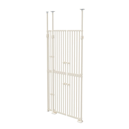 190cm-264cm Retractable Gate Pet Dog Cat Extra Tall Fence White