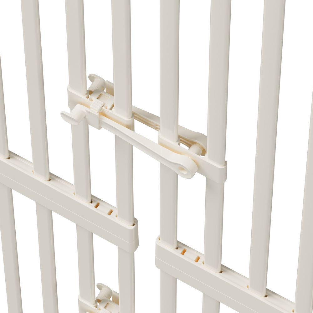 190cm-264cm Retractable Gate Pet Dog Cat Extra Tall Fence White