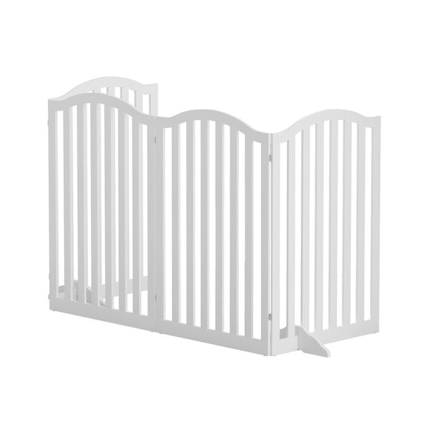  Dog Playpen Enclosure 4 Panel Pet Fence Wooden Play Pen