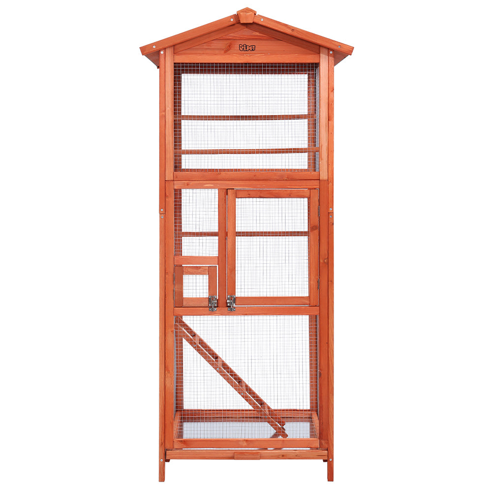 Xl Bird Cage 72X60X168Cm Wooden Aviary Parrot Carrier