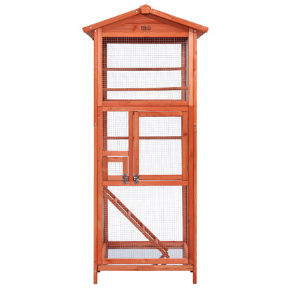 Xl Bird Cage 72X60X168Cm Wooden Aviary Parrot Carrier