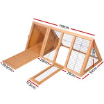 Large Rabbit Hutch 119X51X44Cm Chicken Coop With Run