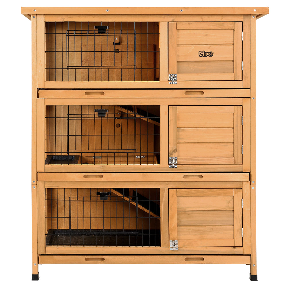 Rabbit Hutch Chicken Coop 91.5cm x 46cm x 116.5cm Chicken Coop Large House Cage Run Wooden Outdoor