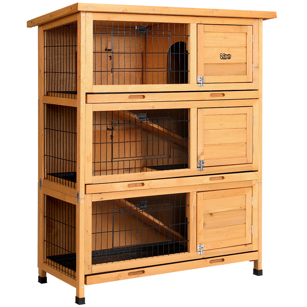 Rabbit Hutch Chicken Coop 91.5cm x 46cm x 116.5cm Chicken Coop Large House Cage Run Wooden Outdoor