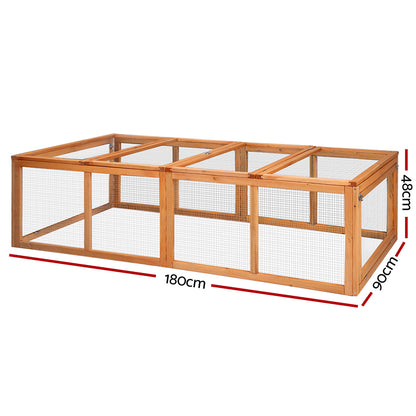 Xl Chicken Coop Rabbit Hutch 180Cm Wooden House With Run