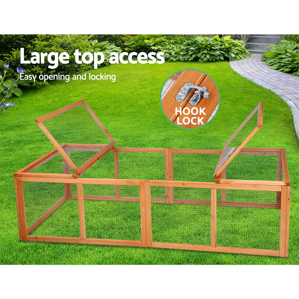 Xl Chicken Coop Rabbit Hutch 180Cm Wooden House With Run