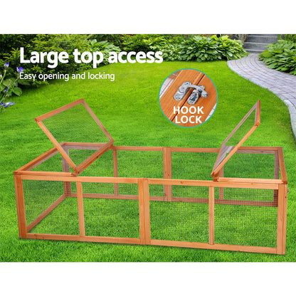 Xl Chicken Coop Rabbit Hutch 180Cm Wooden House With Run