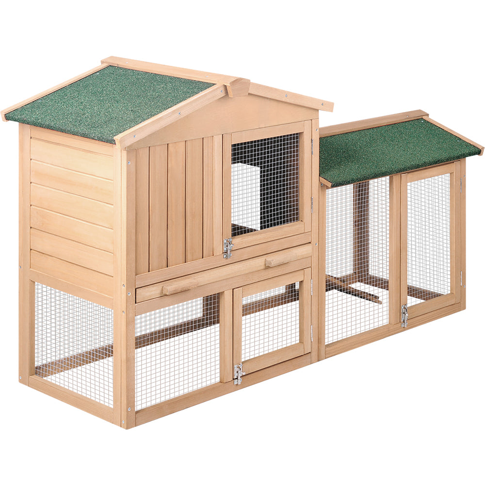 Large Chicken Coop Rabbit Hutch 138X44X85Cm Outdoor Cage