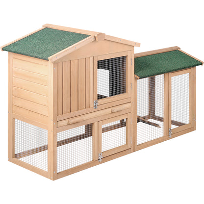 Large Chicken Coop Rabbit Hutch 138X44X85Cm Outdoor Cage