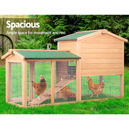 Large Chicken Coop Rabbit Hutch 138X44X85Cm Outdoor Cage